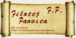Filotej Paovica vizit kartica